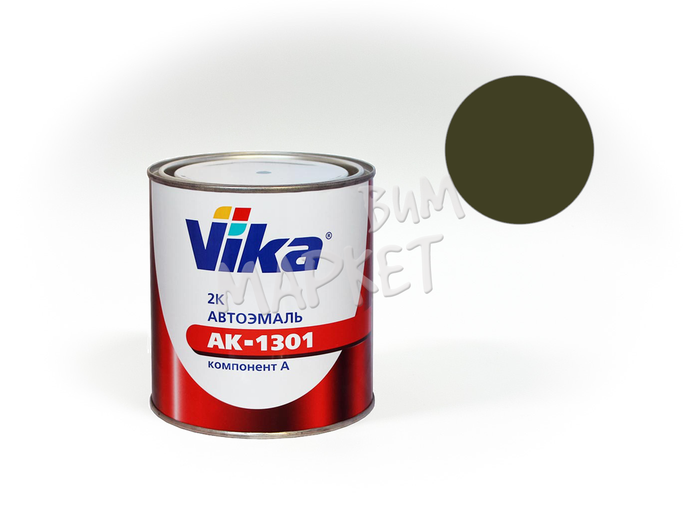 303 защитная МАТОВАЯ акриловая автоэмаль АК-1301 VIKA (0,85кг)