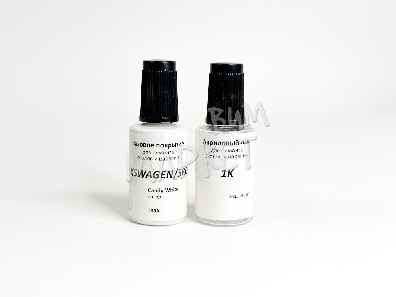 Набор для подкраски VOLKSWAGEN цвет 4G, 9021, 9930, B4, B4B4, B9A, LB9A - Candy White